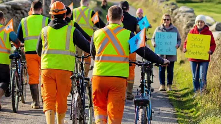 Tradesmen ride to Cornwall to raise mental‑health awareness in construction