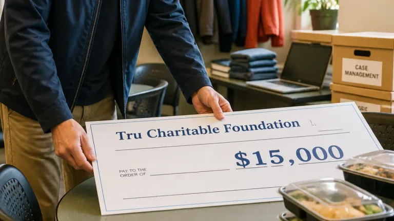 Tru Charitable Foundation gives Vernon Upper Room Mission $15,000 to bolster supports