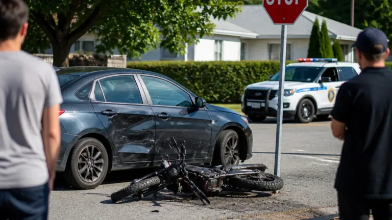 Vernon RCMP charge 13-year-old after e‑bike fails to stop at sign, collides with car