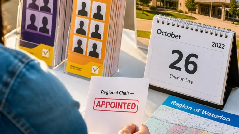 Waterloo voters face Oct. 26 ballot as regional chair becomes an appointed post