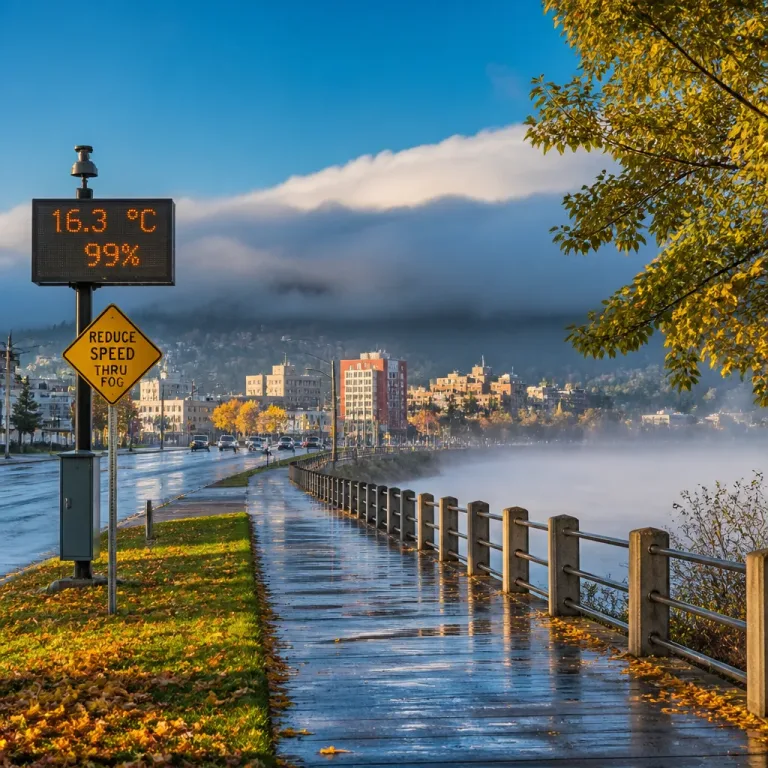 Mist and humidity this morning; showers and thunderstorm risk for North Bay today