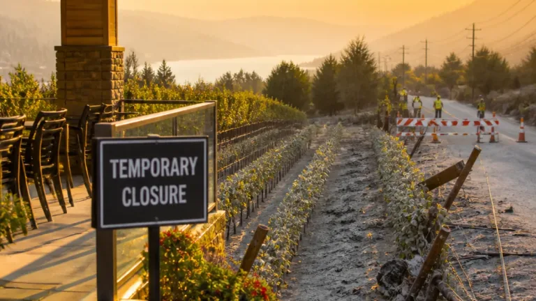 Wildfires stall Summerland‑area wine tourism during peak season, hitting small wineries' revenues