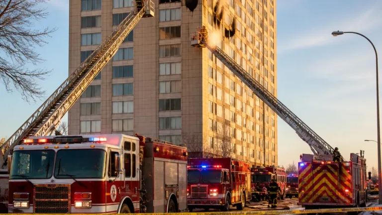 Winnipeg high-rise fire sends one person to hospital; building smoke seen from Elgin Avenue