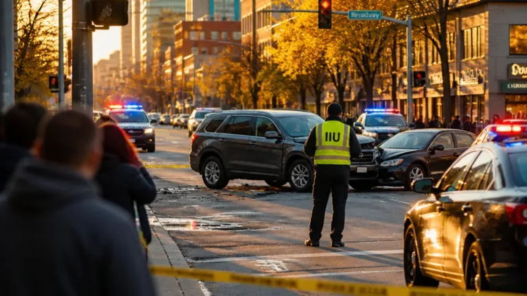 Winnipeg pedestrian narrowly avoids SUV in police pursuit on Broadway