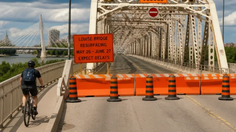 Winnipeg's Louise Bridge closed for week-long resurfacing; drivers urged to plan alternate routes