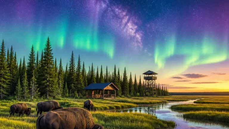 Wood Buffalo National Park: vast boreal wilderness, endangered species and a premier Dark Sky site