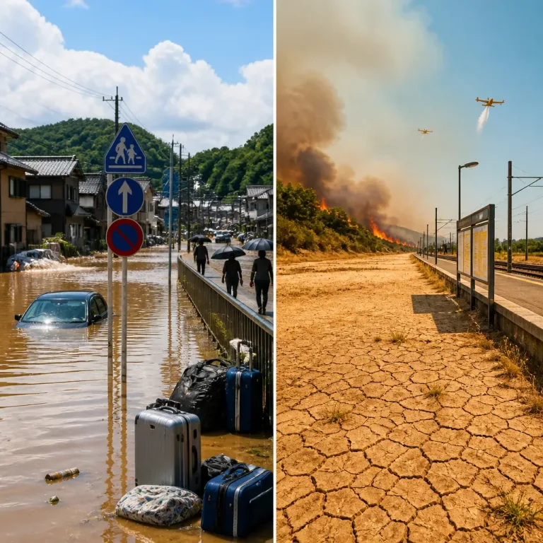 Heavy rains kill at least eight in Japan as Europe endures another prolonged heatwave