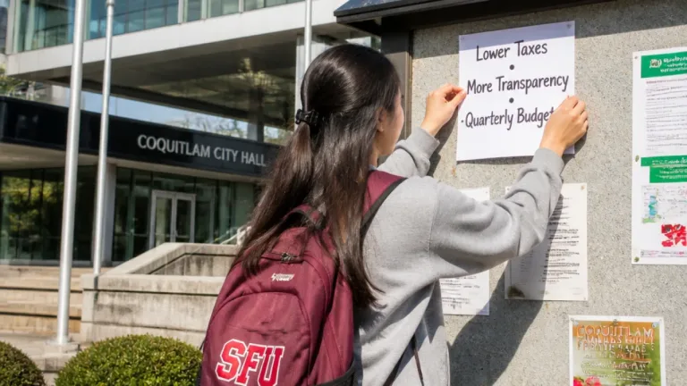 Young SFU student throws hat into Coquitlam council race emphasizing taxes and transparency