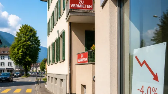 Angebotsmieten im Juli: Nidwalden verzeichnet mit −4,0% stärksten Rückgang
