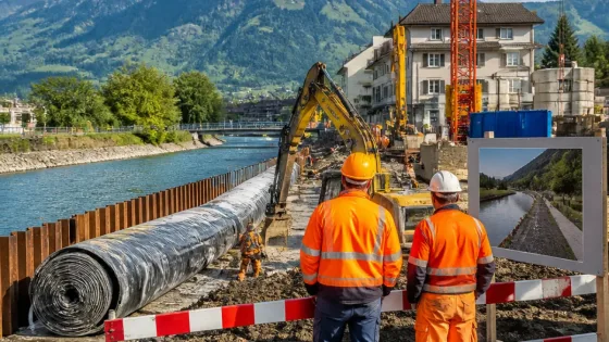 Baustart in Sarnen: Letztes Element des Hochwasserschutzes im Sarneraatal wird erstellt