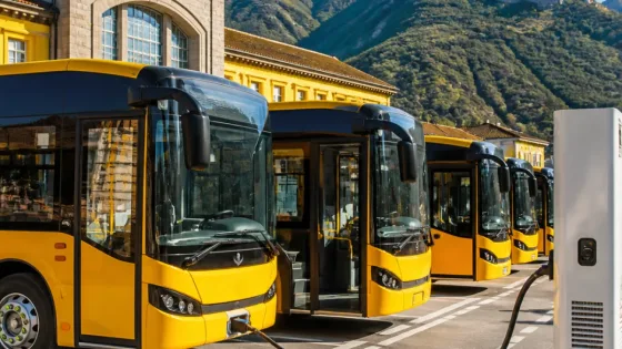 Bellinzona: PostAuto nimmt vier neue Elektrobusse auf der Linie 2 in Betrieb