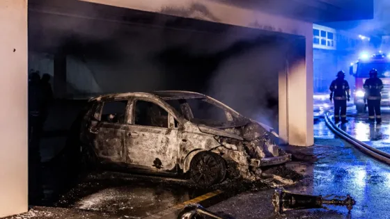 Brand in Einstellhalle an der Bettenstrasse in Allschwil zerstört Auto und zwei E‑Roller
