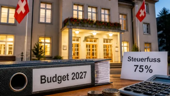 Dübendorf hält Steuerfuss bei 75% trotz geplantem Defizit von 4,47 Mio. Fr.