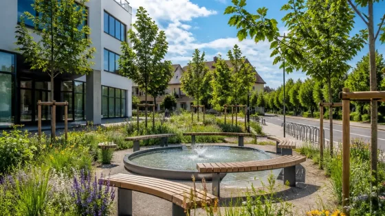 Dübendorf plant «Pärkli» am ZKB-Vorplatz zur Hitzeminderung