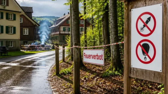 Feuerverbot in Appenzell Ausserrhoden teilweise aufgehoben — Waldbereich bleibt weiter gesperrt