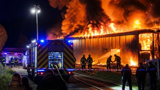 Grossbrand bei Neuwilen nahe Kreuzlingen: Lagerhalle komplett niedergebrannt