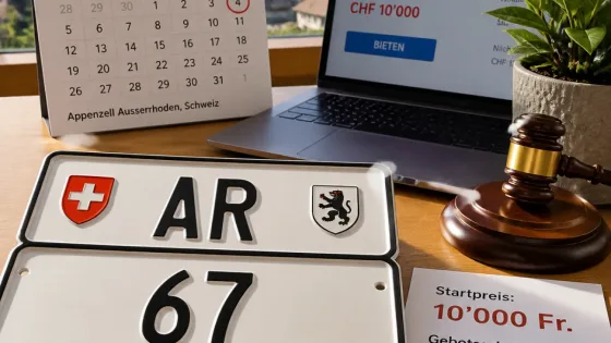 Kanton versteigert das begehrte Kontrollschild «AR 67» — Startpreis 10’000 Franken