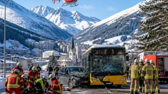 Kollision auf der Promenade in Davos: Acht Personen verletzt, eine schwer