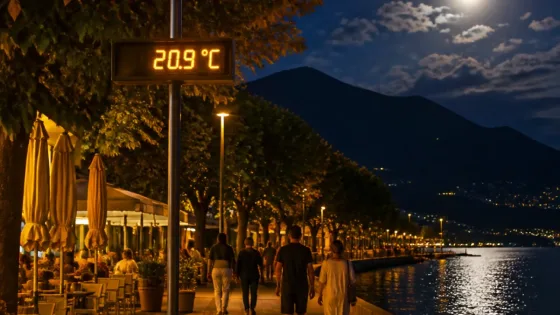 Locarno verzeichnet dritte Tropennacht in Folge — seltenes September-Phänomen