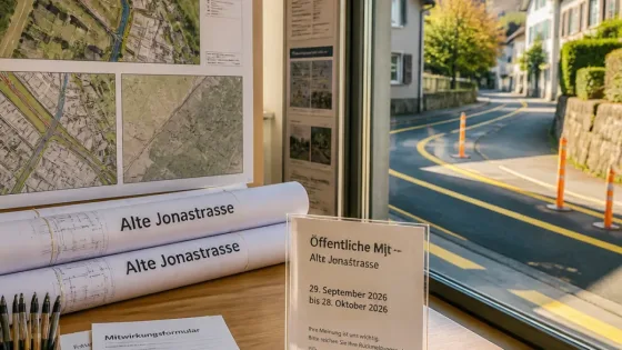 Rapperswil-Jona startet zweite Mitwirkung zur Alten Jonastrasse – Baulinien werden angepasst