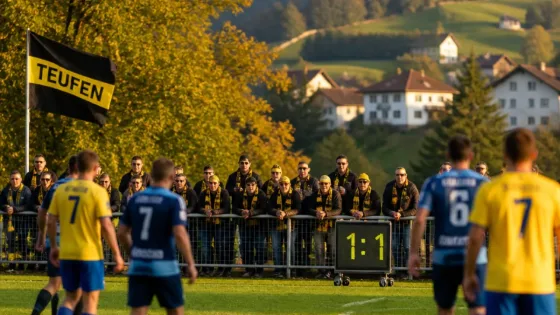 Teufen erkämpft in Montlingen ein 1:1 – Chancenwucher in der Anfangsphase bleibt ungenutzt