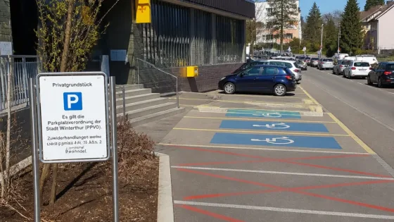 Winterthur: Tiefbauamt reduziert Postkunden-Parkplätze — Staugefahr bleibt bestehen