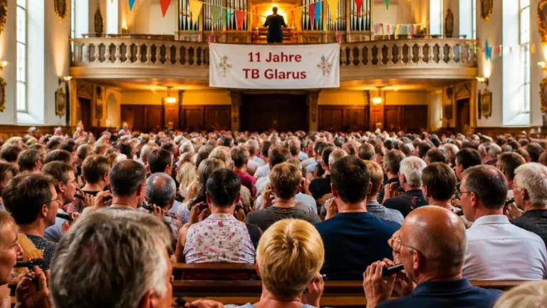 295 Nasenflöten bringen Chilbi-Stimmung nach Glarus – Schweizer Rekord gelungen