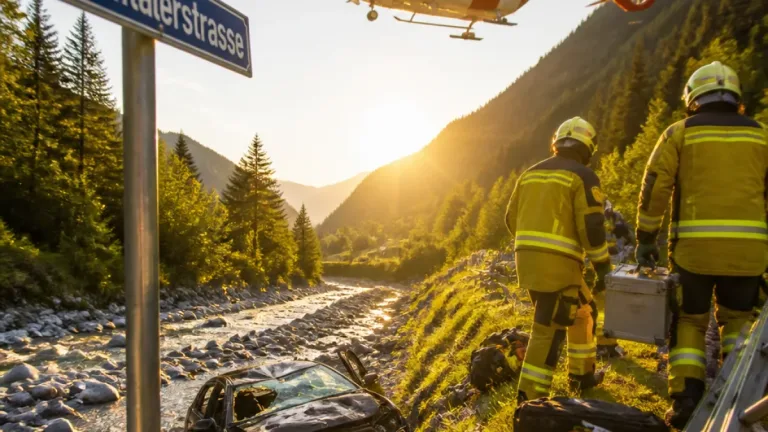 75-Jähriger stürzt mit Auto in Kerns fünf Meter in Bachbett – Rettung per Helikopter