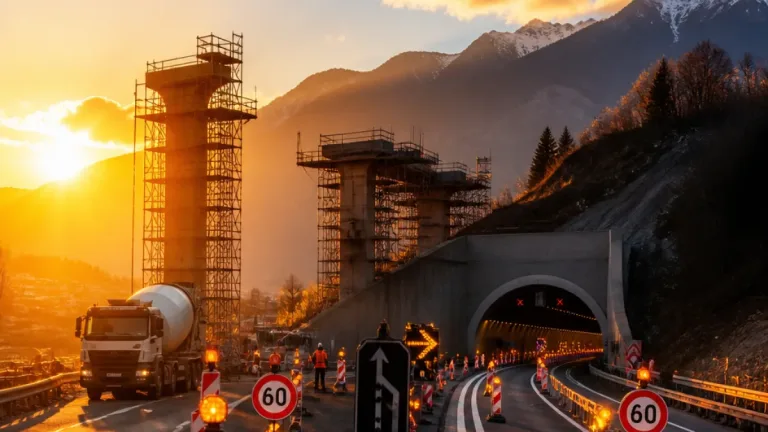 A9 zwischen Visp und Simplon: Nächtliche Sperrungen und monatelange Bauphasen angekündigt