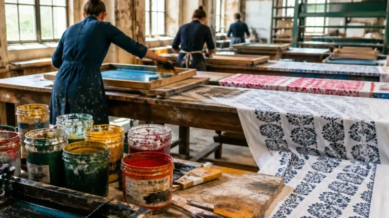 Arbon: Handsiebdruck-Workshop in historischer Textildruckerei verbindet Handwerk und Gestaltung