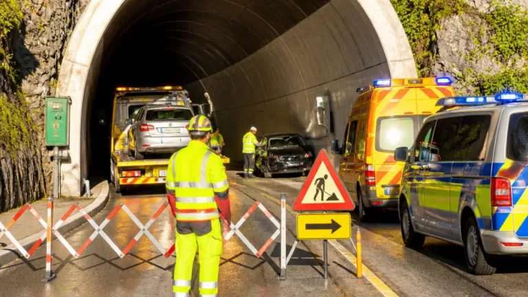 Auffahrkollision im Isla‑Bella‑Tunnel: Seniorin leicht verletzt, Tunnel rund eine Stunde gesperrt
