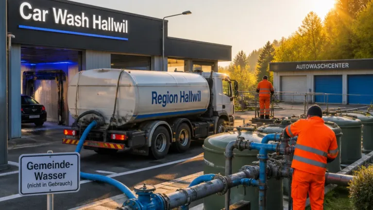Autowaschanlage in Hallwil bleibt dank Notfallkonzept trotz Wasserknappheit offen