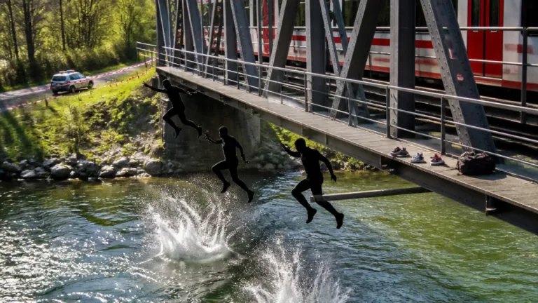 Baden: Bundespolizei warnt nach Sprüngen von Eisenbahnbrücke in die Donau