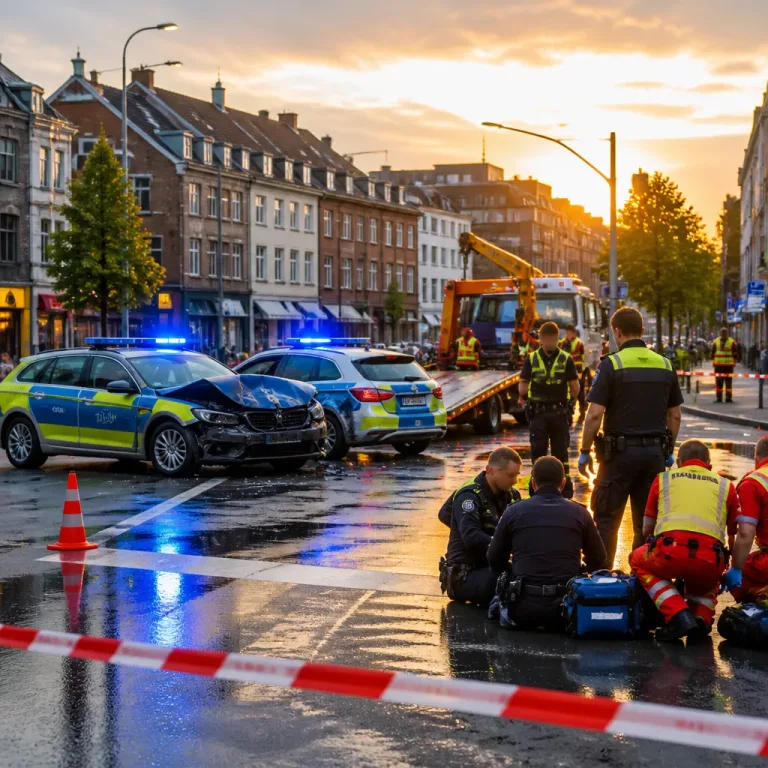 Zwei Polizeiwagen im Einsatz kollidieren in Mönchengladbach – zwei Beamte leicht verletzt