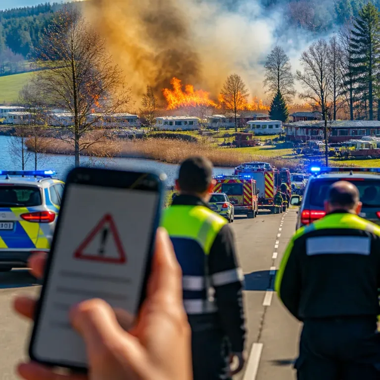 Grossbrand in Ottweiler: Feuer bedroht Wingertsweiher, Evakuationen und Warnungen