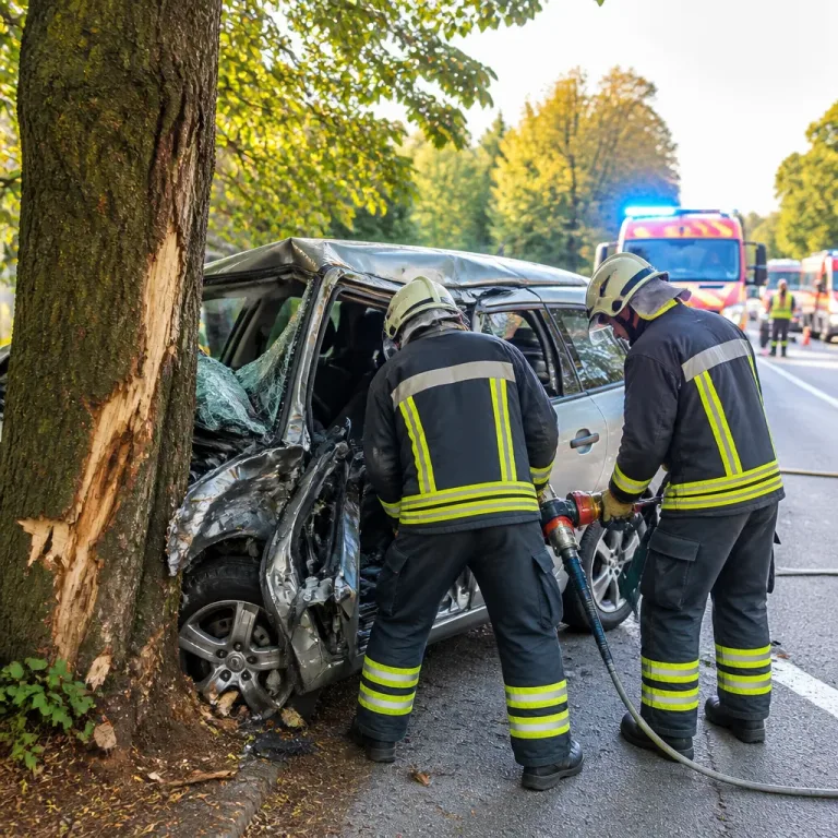 Autolenker stirbt bei Frontalzusammenstoss mit Baum auf Westtangente in Lehrte