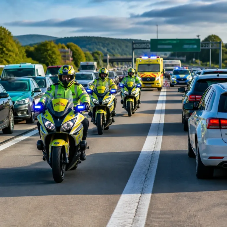 Ehrenamtliche Motorradstaffel des ASB unterstützt Berufsretter auf Autobahnen