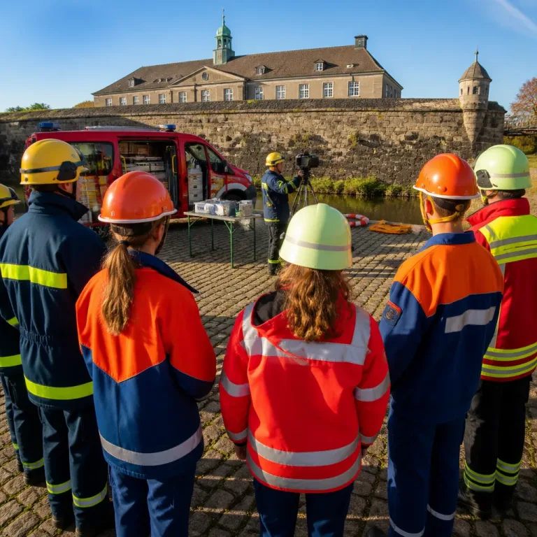 400 Nachwuchsretter üben Zusammenarbeit in historischer Festung Grauerort
