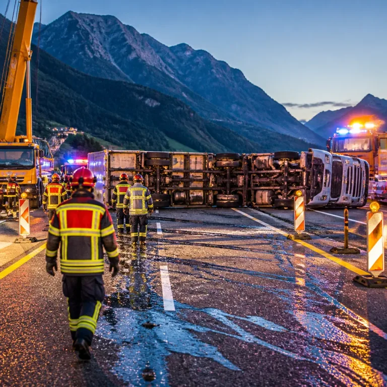 Lastwagen kippt auf A1 bei Gross Ippener: Fahrer schwer verletzt, Autobahn gesperrt