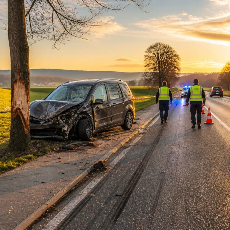 Polizei ermittelt nach Ausweichmanöver: Junger Lenker bleibt unverletzt, VW stark beschädigt
