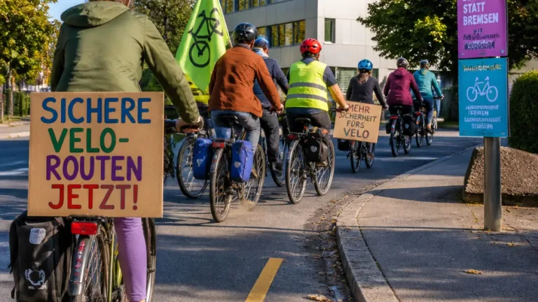 Burgdorf: Tour de Verkehrswende macht auf fehlende Fahrradstrasse zur neuen IGS aufmerksam