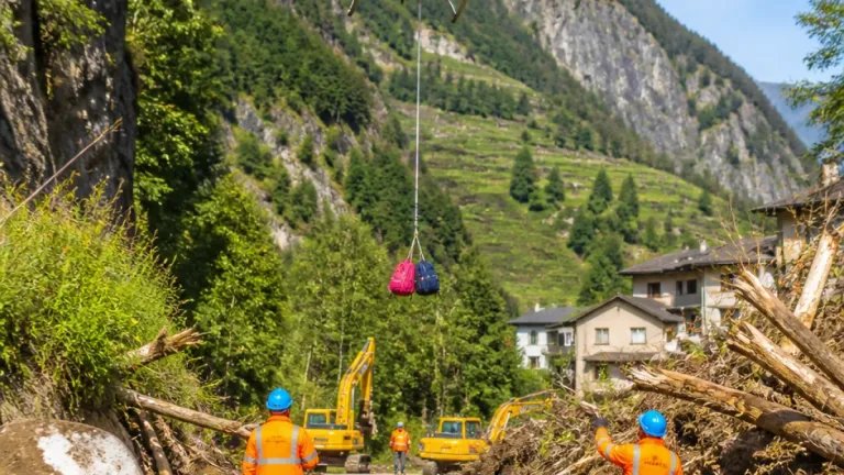 Calancatal bleibt nach Unwetter vorläufig abgeschnitten – Helikoptertransport für Schulkinder