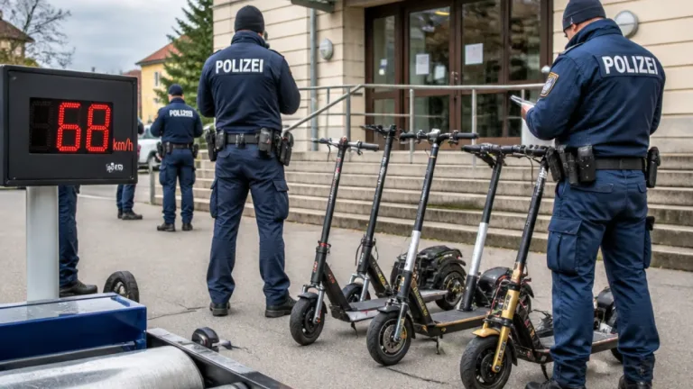 Cham: Polizei stellt mehrere manipulierte E‑Tretroller – eines erreicht 68 km/h