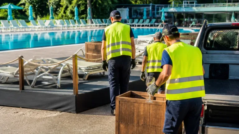 Champagner-Lounge im Freibad Dolder wird vor Saisonende abgebaut