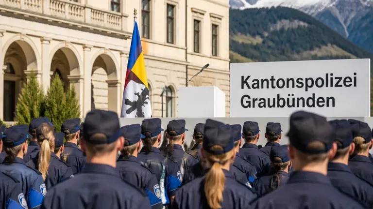Chur: 25 neue Mitglieder verstärken Kantonspolizei – Führungswechsel in Regionen- und Verkehrspolizei