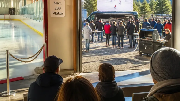 Chur: EHC empfängt SCL Tigers – nur 280 Zuschauer in der Trainingshalle, Public Viewing draussen