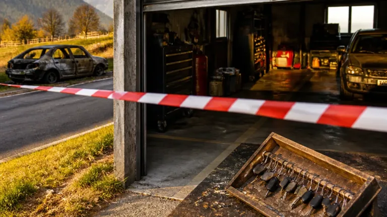 Einbruch in Garagenbetrieb im Kanton Glarus: Zwei Autos gestohlen, eines ausgebrannt in Frankreich