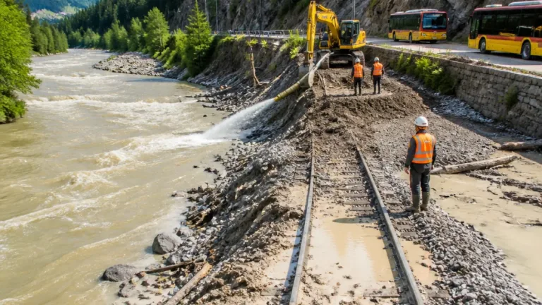 Erdrutsch überflutet Albulalinie – Strecke zwischen Bergün und Samedan bleibt mindestens bis Freitag gesperrt