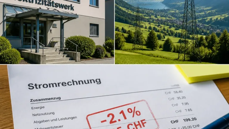EWO reduziert Stromtarife: Durchschnittlich 2,1 Prozent weniger ab 2027