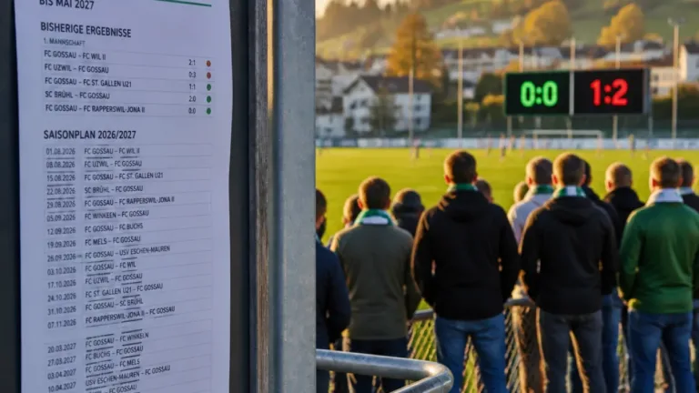 FC Gossau: Spielplan 2026/27 und erste Saisonbilanz für Gossau-Fans